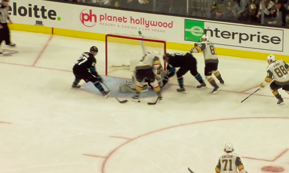 Joonas Donskoi sivusi maaliennätystään, kun hän iski voittomaalin Vegas Golden Knightsia vastaan.