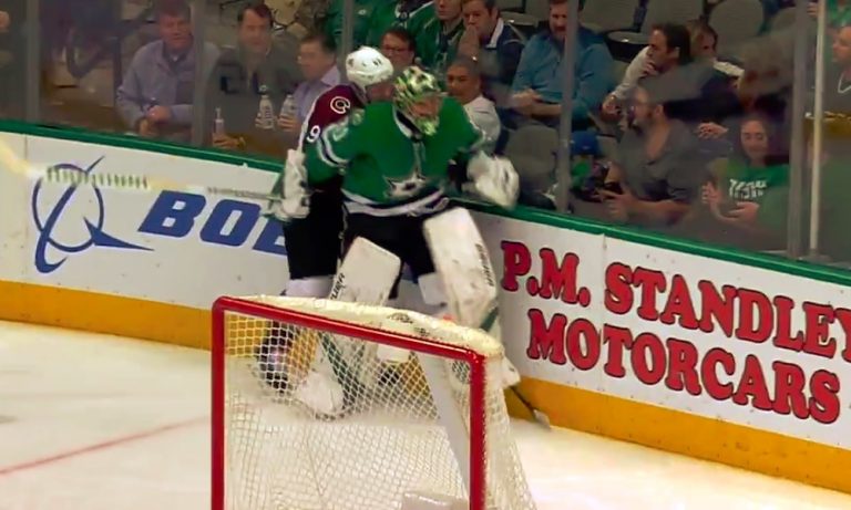 Dallas-vahti Ben Bishop taklasi Landeskogin pitkälle sairaslomalle.