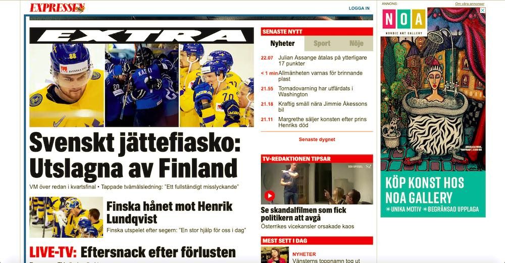 Koko Ruotsi kiljuu taas kilpaa Jättefiaskoa: Leijonat pudotti Tre Kronorin MM-kisojen 2019 puolivälierissä!