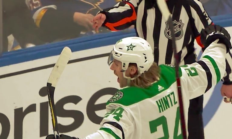 Roope Hintz uhkaa jo Leinoa ja Donskoita, mitä tulee NHL:n kaikkien aikojen tehokkaimpiin suomalaistulokkaisiin pudotuspeleissä.