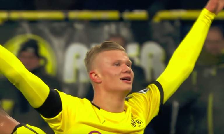 Erling Braud Håland pelannut Dortmundin paidassa 59 minuuttia + lisäajat päälle: viimeistellyt käsittämättömät viisi maalia.