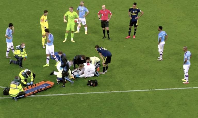Manchester Cityn Eric Garcian hampaanjäljet painuivat joukkuekaveri Edersonin hanskoihin vakavaan loukkaantumiseen johtaneessa tilanteessa.